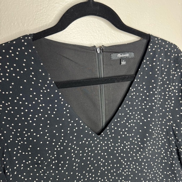 Madewell Polka Dot Shift Dress Knee Length 3/4 Sleeve Flowy - Picture 8 of 12